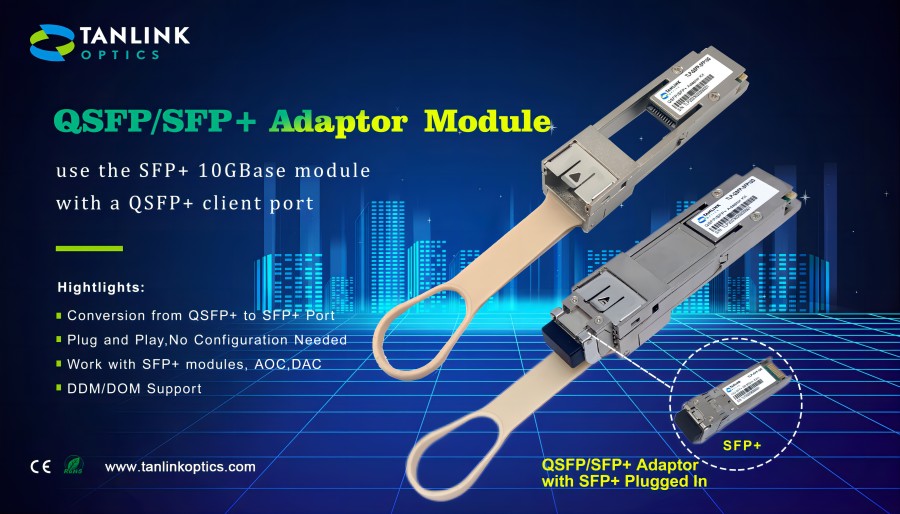 40G QSFP+ to 10G SFP+ Adapter Converter Module