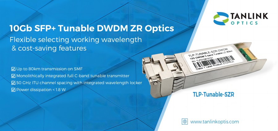 10G SFP+ Tunable DWDM ZR Optics